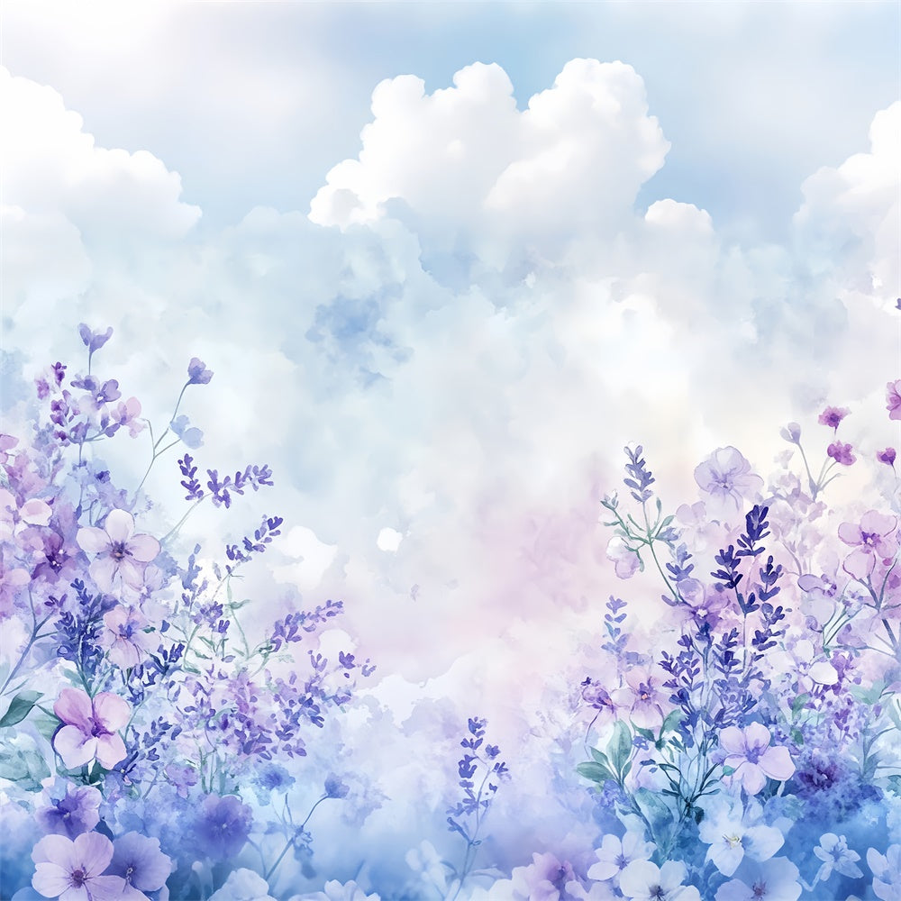 Flower Backdrop Photography Dreamy Pastel Lavender Backdrop UK BRP1-377