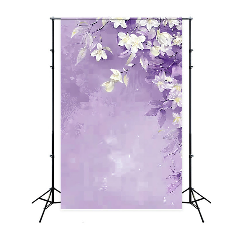 Floral Backdrop Photography Delicate Lavender Elegance Backdrop UK BRP1-387