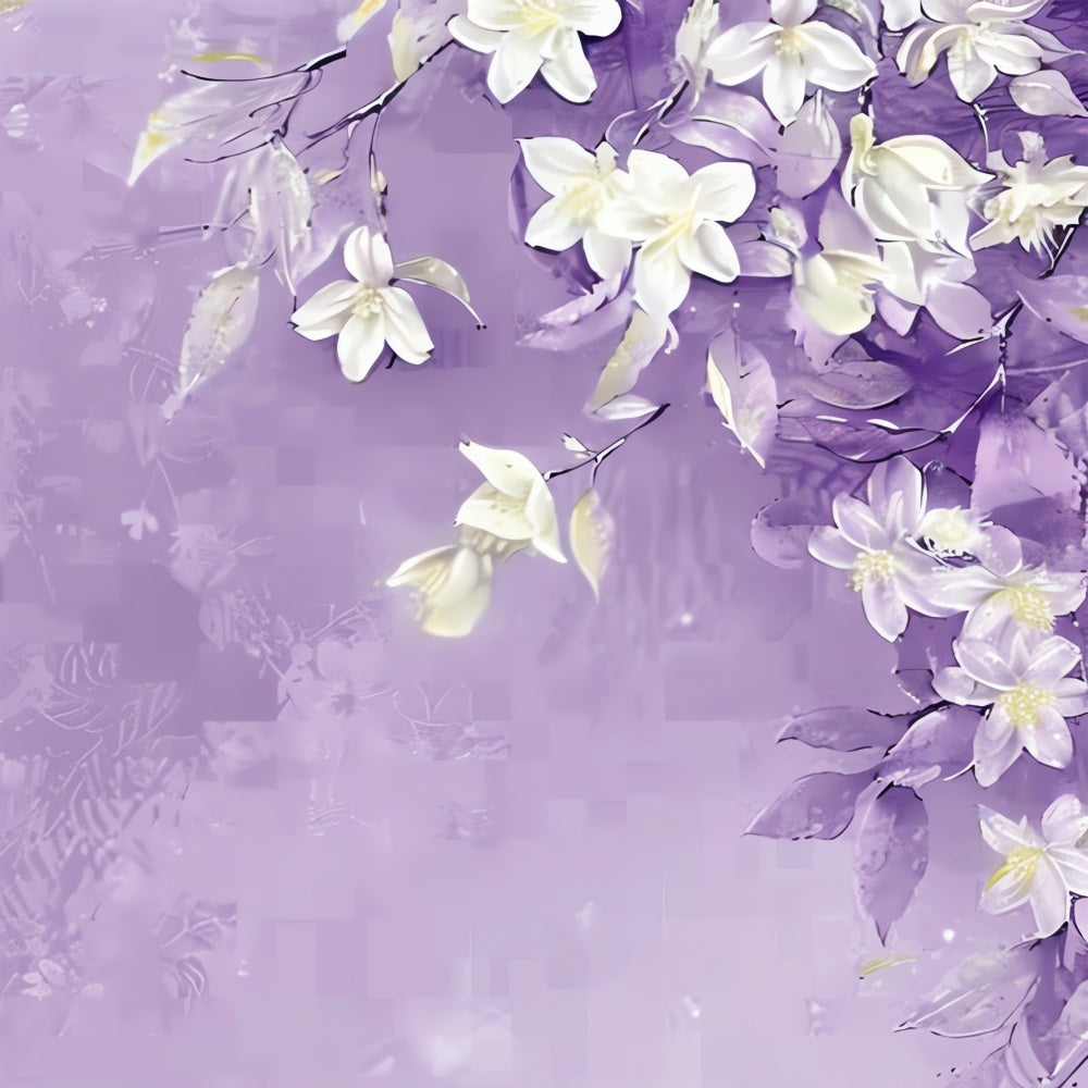 Floral Backdrop Photography Delicate Lavender Elegance Backdrop UK BRP1-387