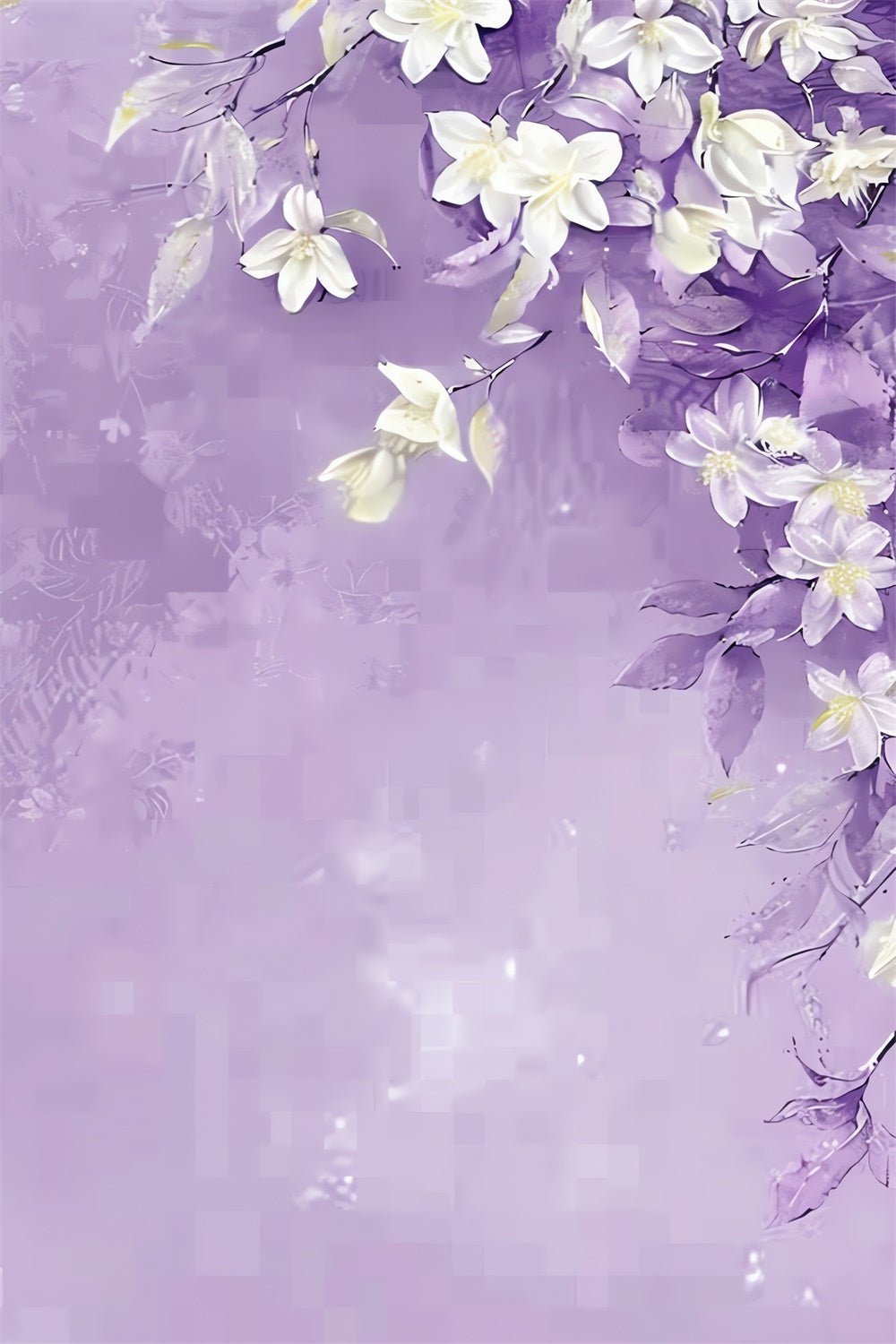 Floral Backdrop Photography Delicate Lavender Elegance Backdrop UK BRP1-387