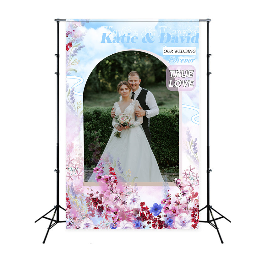 Custom Backdrops Weddings Romantic Blossoms Love Backdrop UK BRP1-399