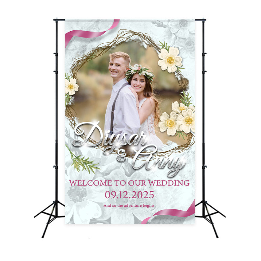 Customized Wedding Backdrops Delicate Pink White Backdrop UK BRP1-400