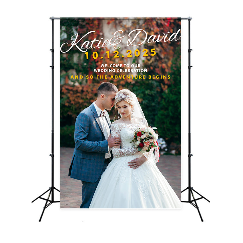 Customized Wedding Backdrop Timeless Autumn Love Backdrop UK BRP1-402