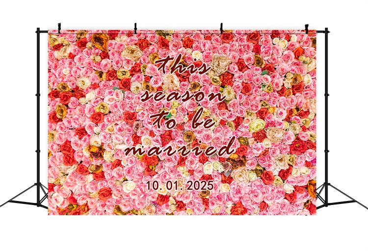 Custom Wedding Backdrop Vibrant Floral Celebration Wall Backdrop UK BRP1-422