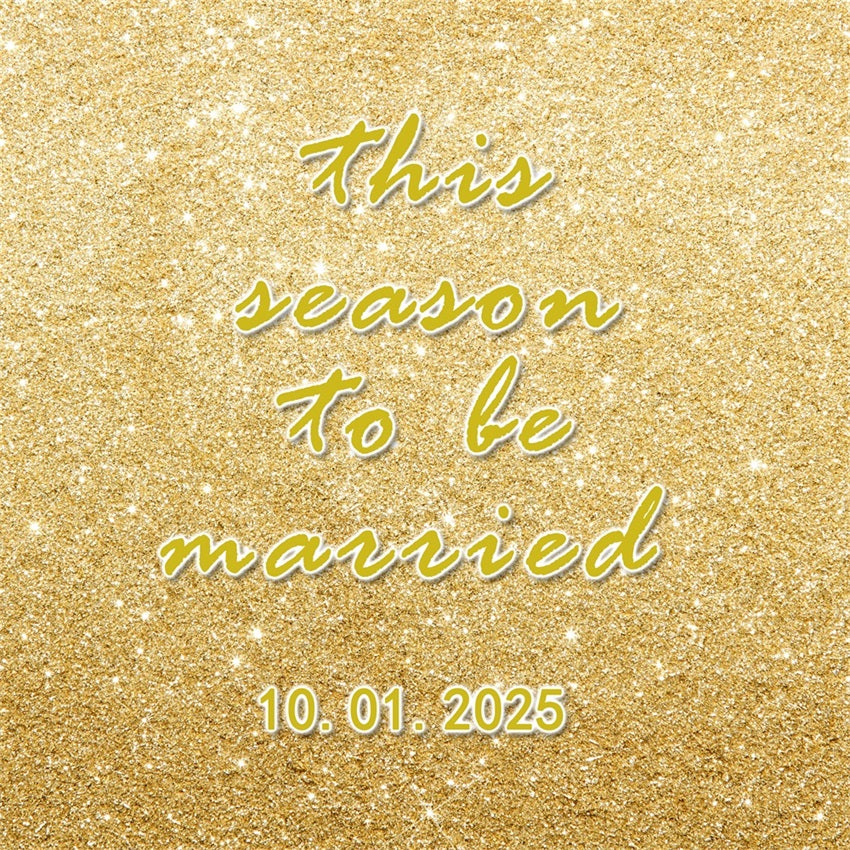 Personalized Photo Backdrop Wedding Golden Glitter Elegant Backdrop UK BRP1-424