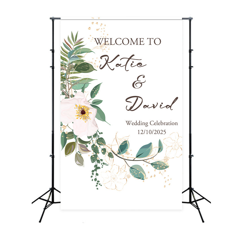 Custom Wedding Photo Backdrops Timeless Floral Art Backdrop UK BRP1-427