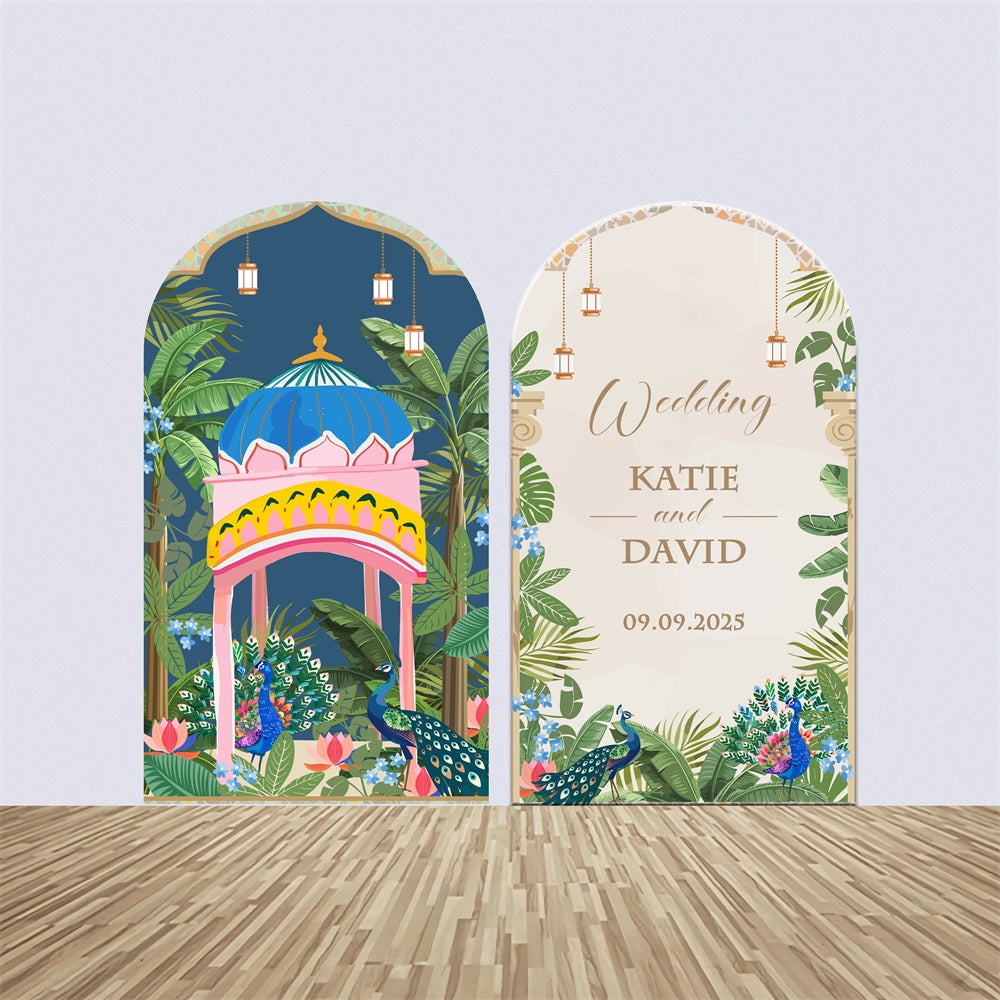 Customized Wedding Backdrops Exotic Peacock Paradise Arch Backdrop Kit UK BRP1-435