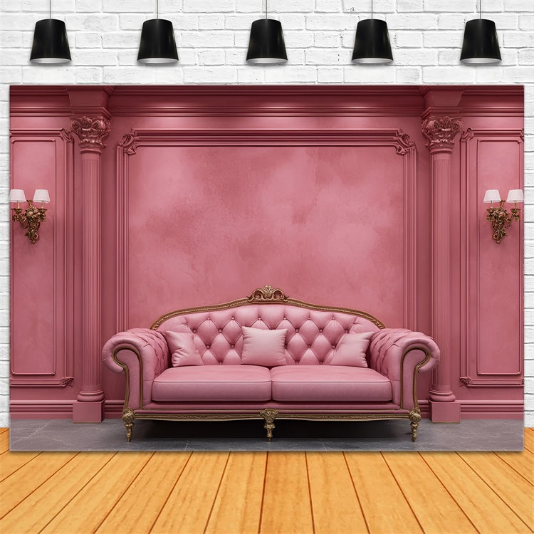 Boudoir Backdrop Luxurious Pink Sofa Vintage Backdrop UK BRP1-441