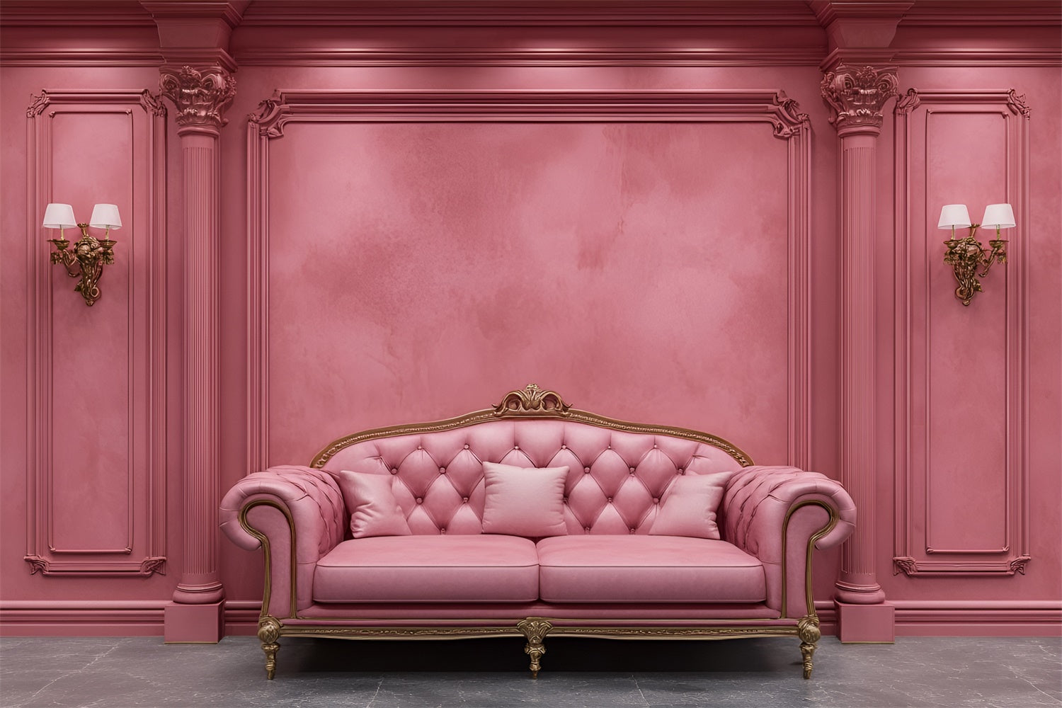 Boudoir Backdrop Luxurious Pink Sofa Vintage Backdrop UK BRP1-441