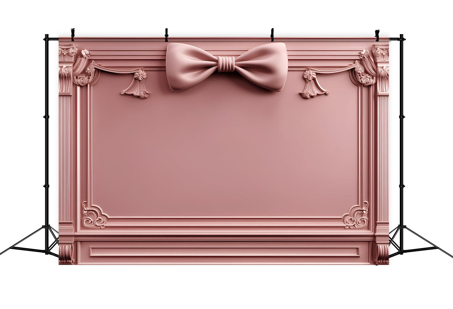 Boudoir Photography Backdrops Pink Bow Vintage Backdrop UK BRP1-443