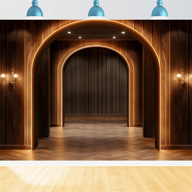 Boudoir Backdrop Ideas Wood Paneled Arch Backdrop UK BRP1-444