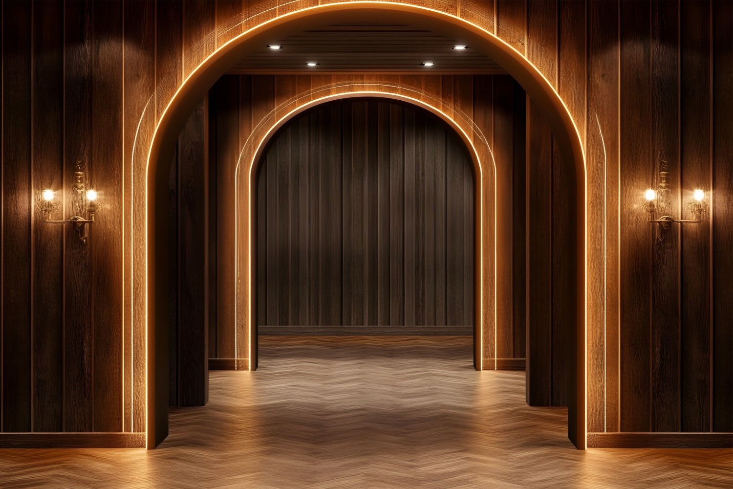 Boudoir Backdrop Ideas Wood Paneled Arch Backdrop UK BRP1-444