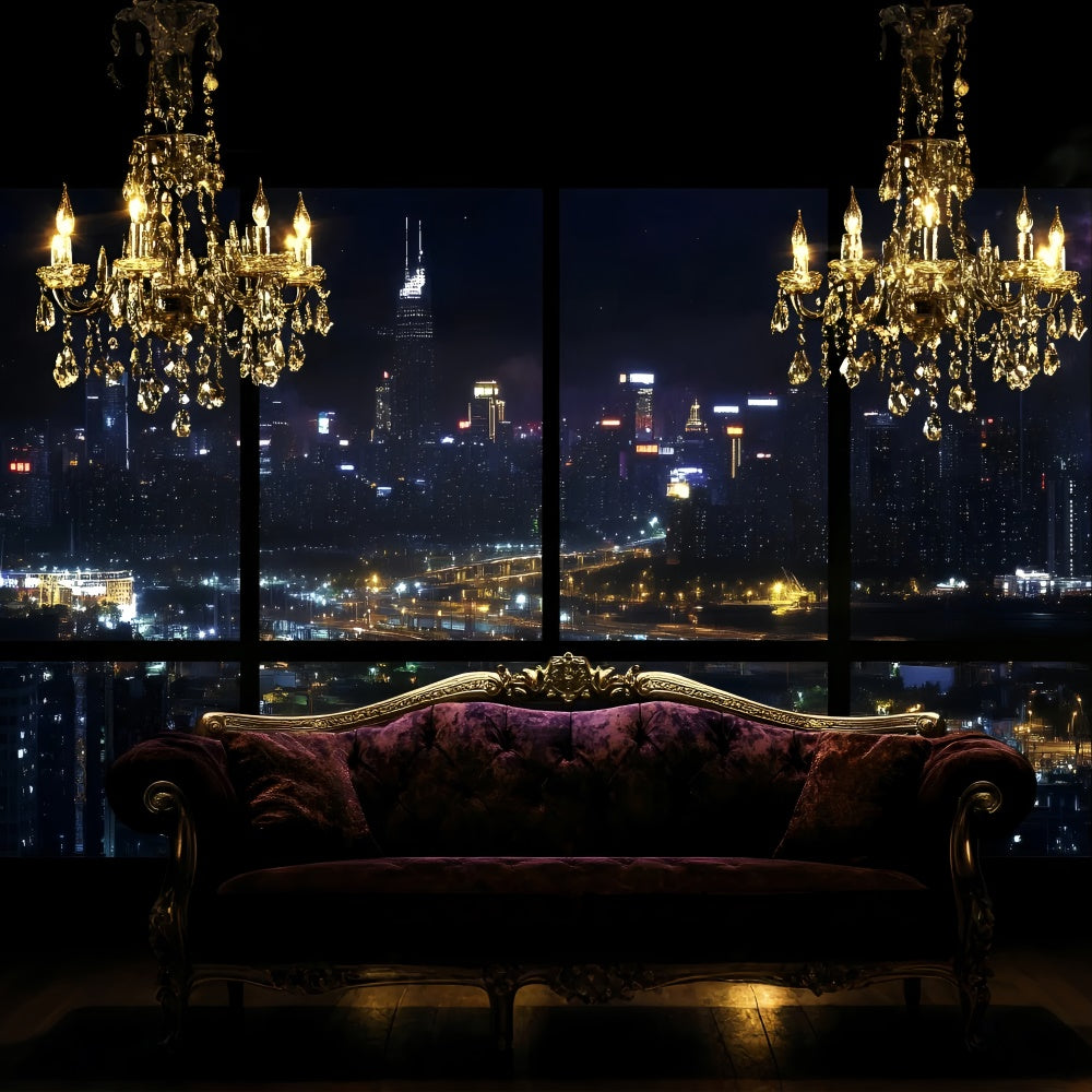 Boudoir Photo Backdrops Evening Cityscape Sofa Backdrop UK BRP1-449