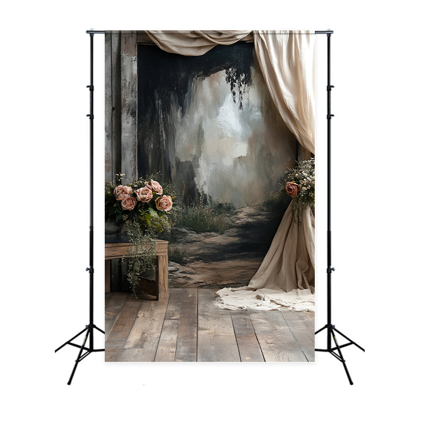 Boudoir Photo Backdrops Forest Path Rustic Floral Backdrop UK BRP1-464