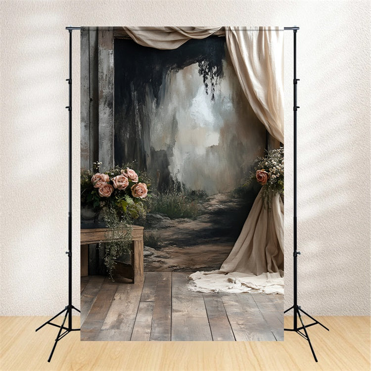 Boudoir Photo Backdrops Forest Path Rustic Floral Backdrop UK BRP1-464