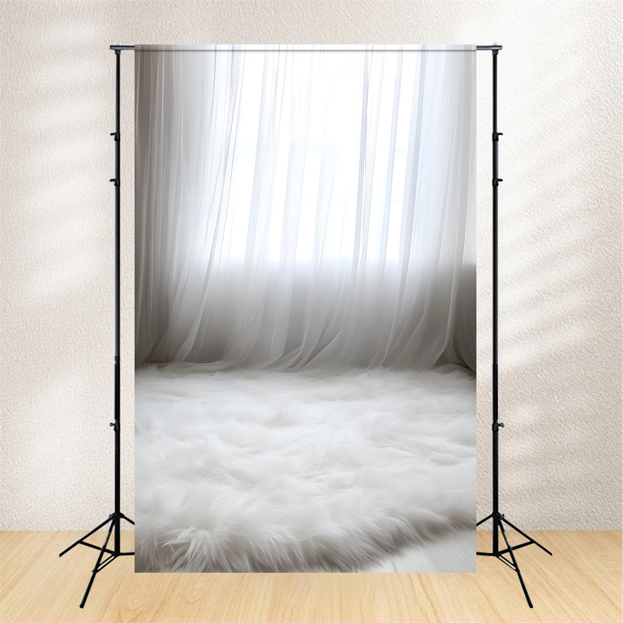 Boudoir Photo Backdrops Minimalist White Fur Floor Backdrop UK BRP1-467