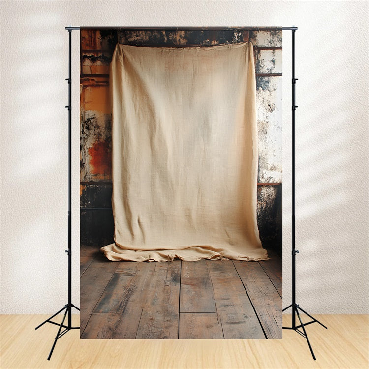 Boudoir Backdrop Ideas Vintage Beige Fabric Floor Backdrop UK BRP1-489