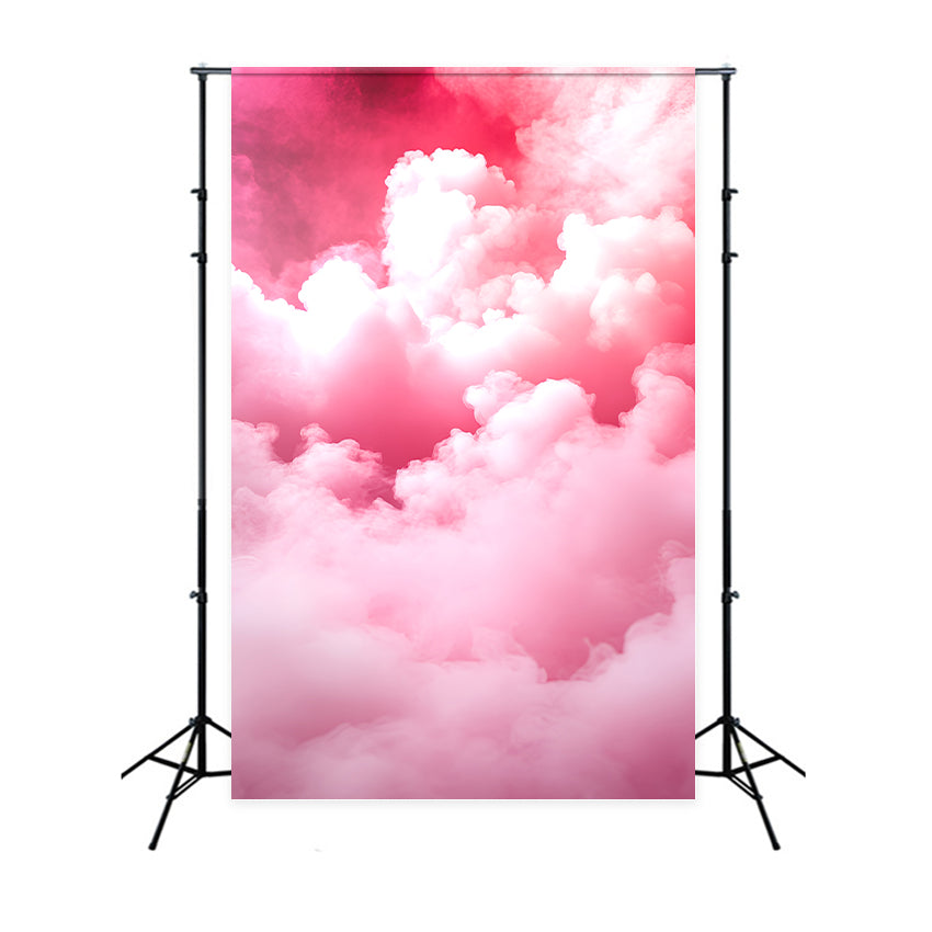 Backdrops For Boudoir Pink Fluffy Clouds Photography Backdrop UK BRP1-491