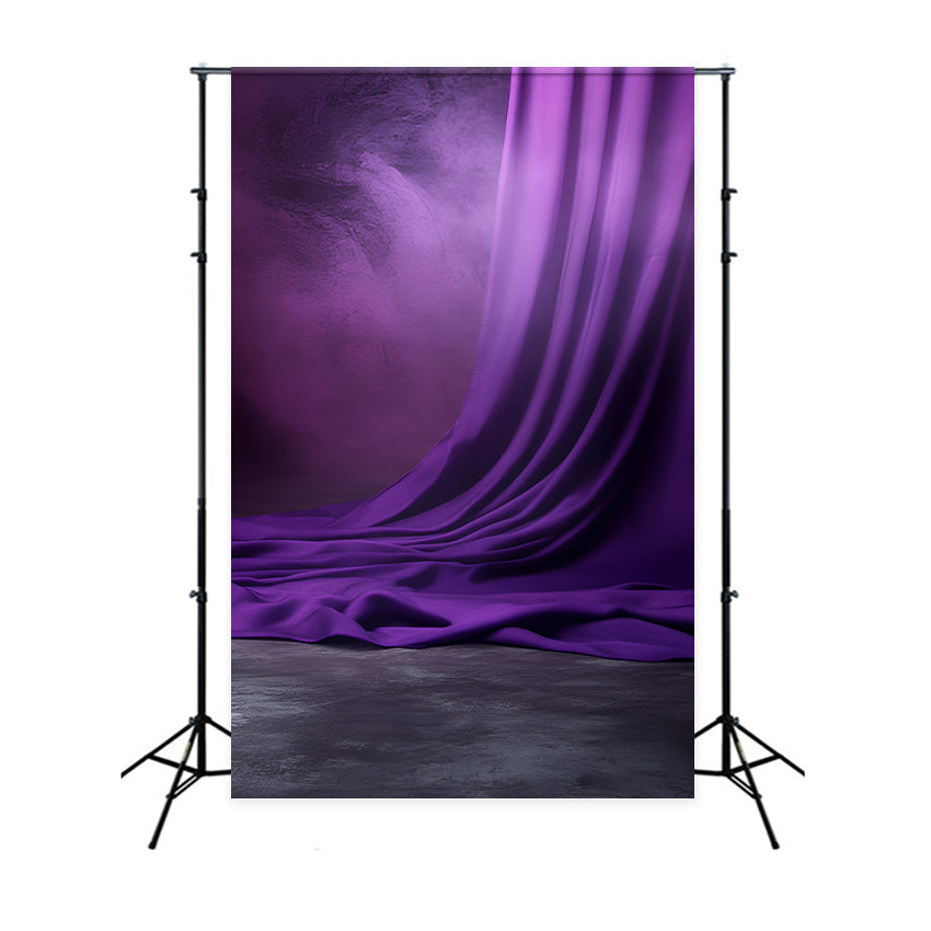 Boudoir Backdrop Royal Draped Purple Soft Backdrop UK BRP1-492