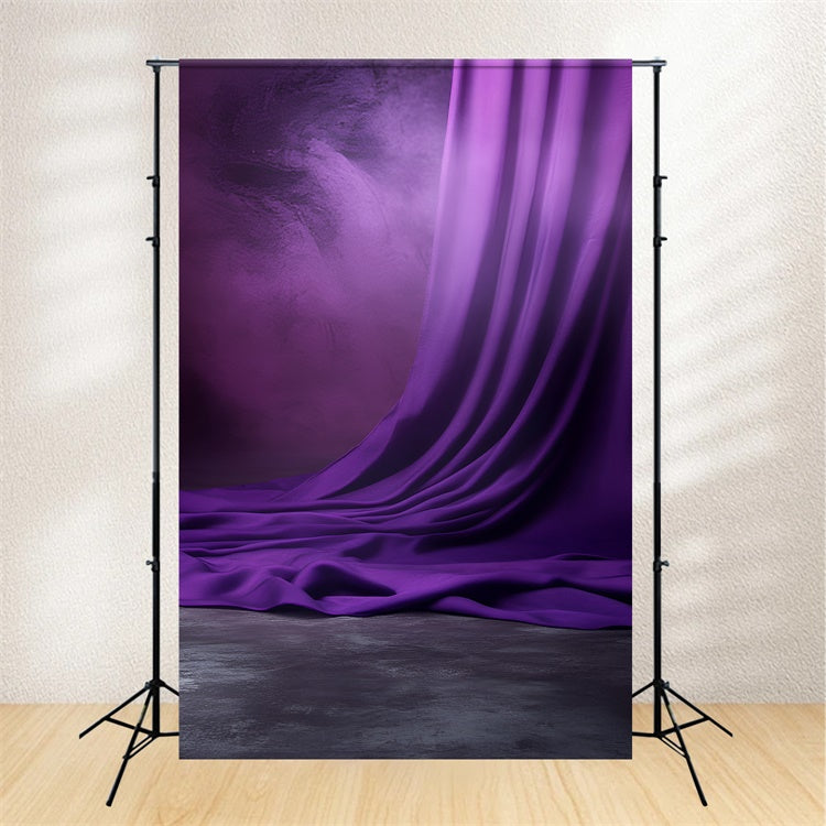 Boudoir Backdrop Royal Draped Purple Soft Backdrop UK BRP1-492