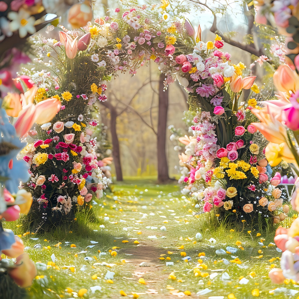 Floral Photography Backdrop Garden Path Blossom Archway Backdrop UK BRP1-513