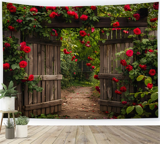 Flower Photography Backdrop Secret Garden Rose Gate Backdrop UK BRP1-516