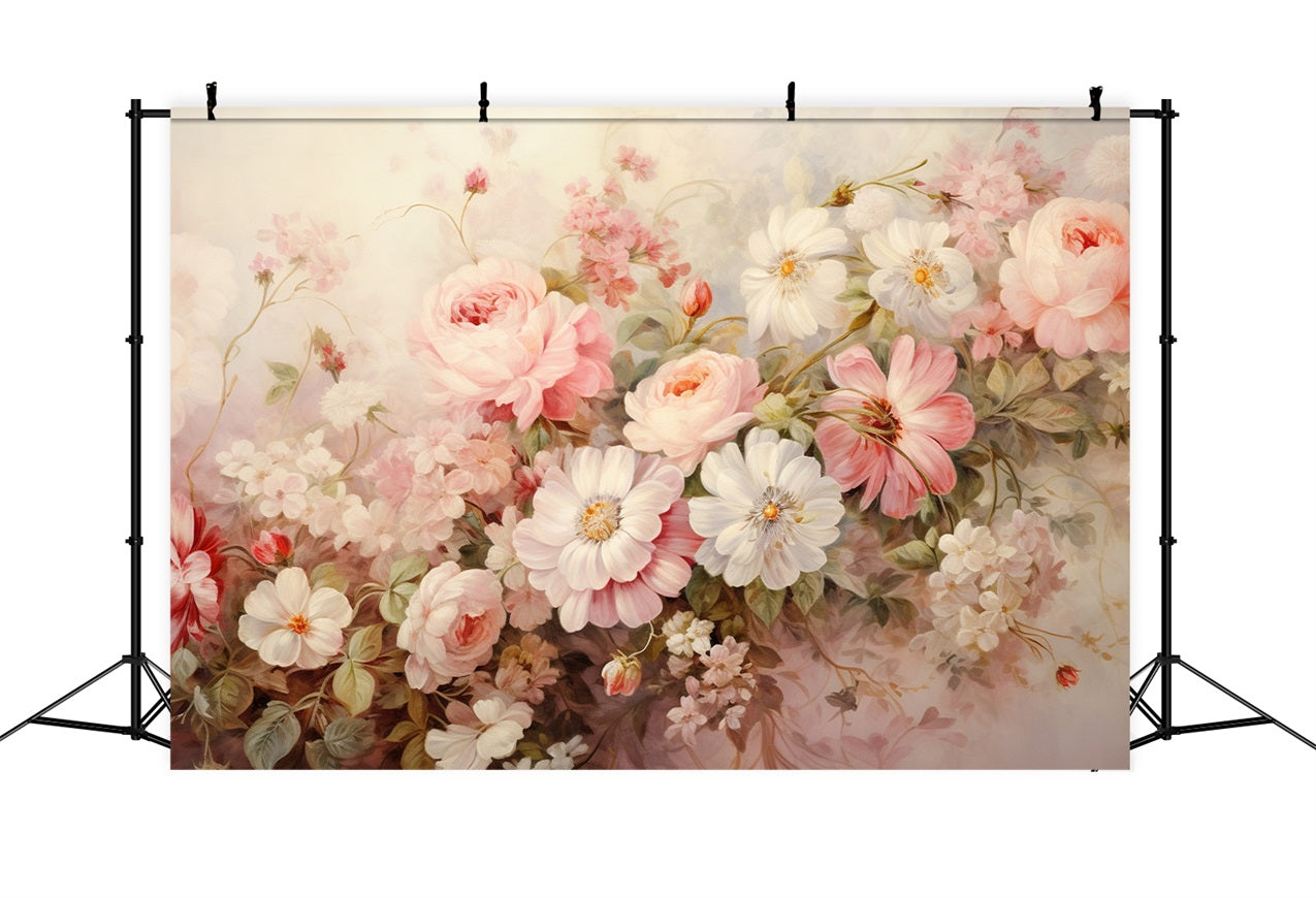 Floral Backdrop Pastel Floral Paradise Photography Backdrop UK BRP1-522