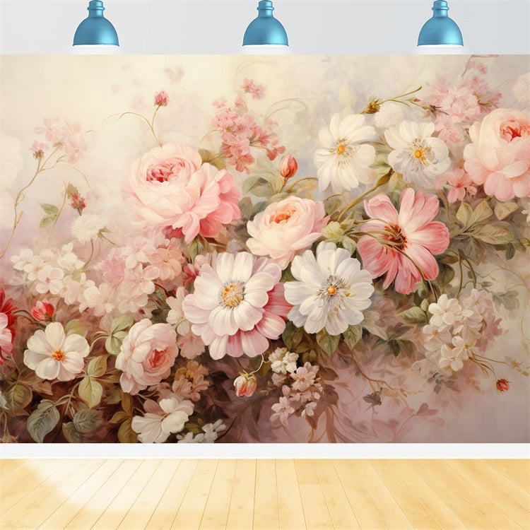 Floral Backdrop Pastel Floral Paradise Photography Backdrop UK BRP1-522