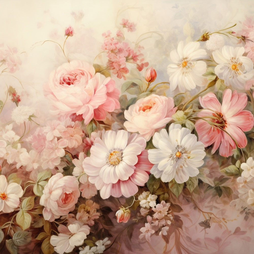 Floral Backdrop Pastel Floral Paradise Photography Backdrop UK BRP1-522