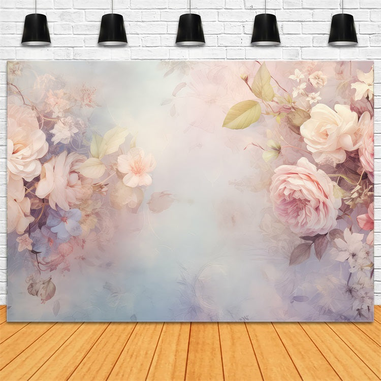 Flower Backdrop Blush Tones Floral Fantasy Backdrop UK BRP1-523