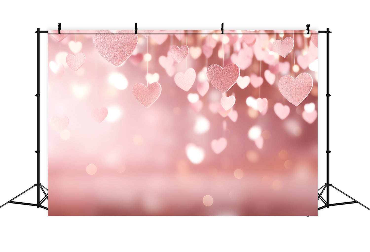 Valentine's Day Backdrop Pink Heart Sparkle Glow Backdrop UK BRP1-81