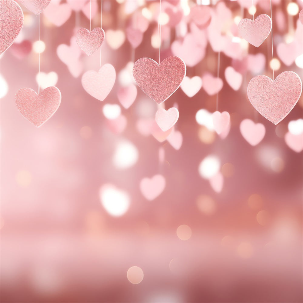 Valentine's Day Backdrop Pink Heart Sparkle Glow Backdrop UK BRP1-81