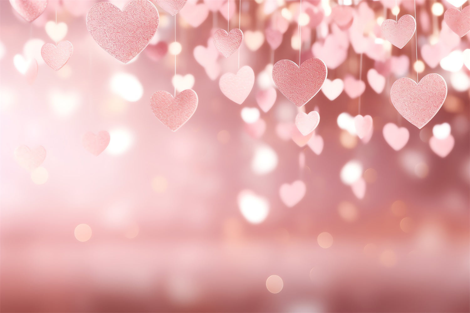 Valentine's Day Backdrop Pink Heart Sparkle Glow Backdrop UK BRP1-81