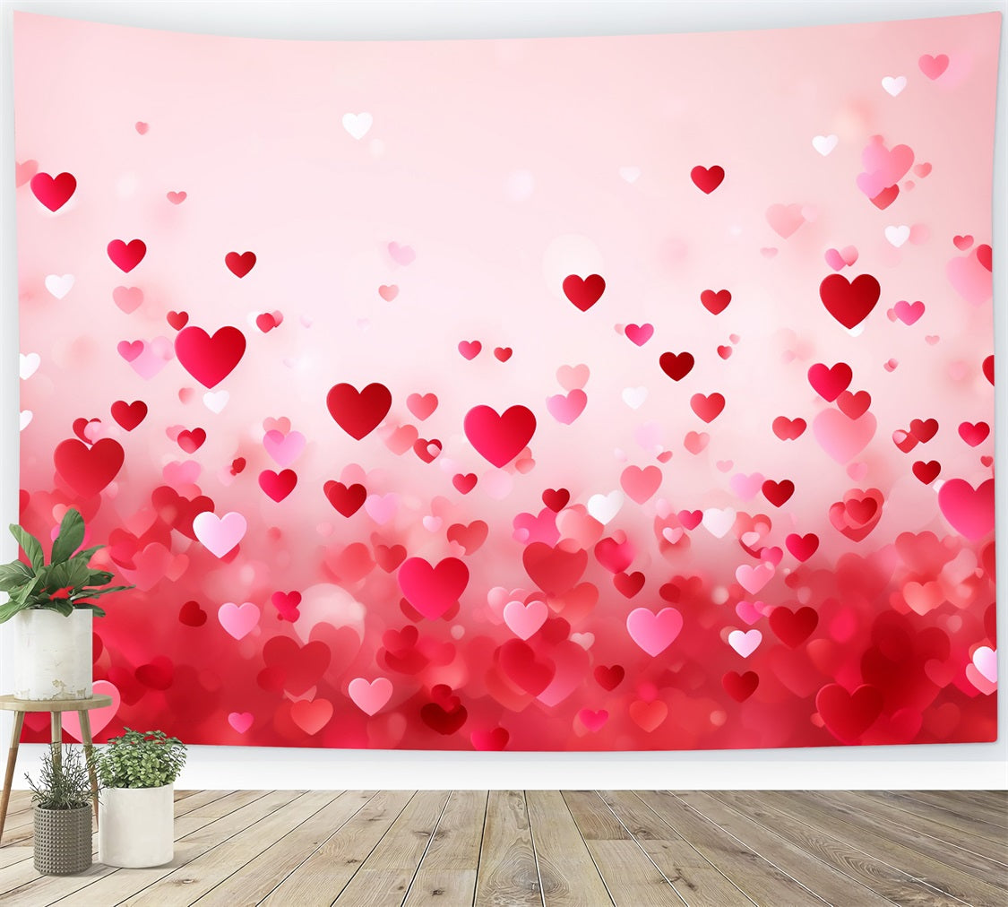 Valentine Backdrop Photography Glittering Red Hearts Backdrop UK BRP1-83