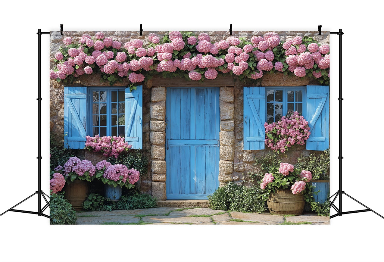 Backdrop Spring Vintage Floral Cottage Wooden Door Backdrop UK BRP1-9