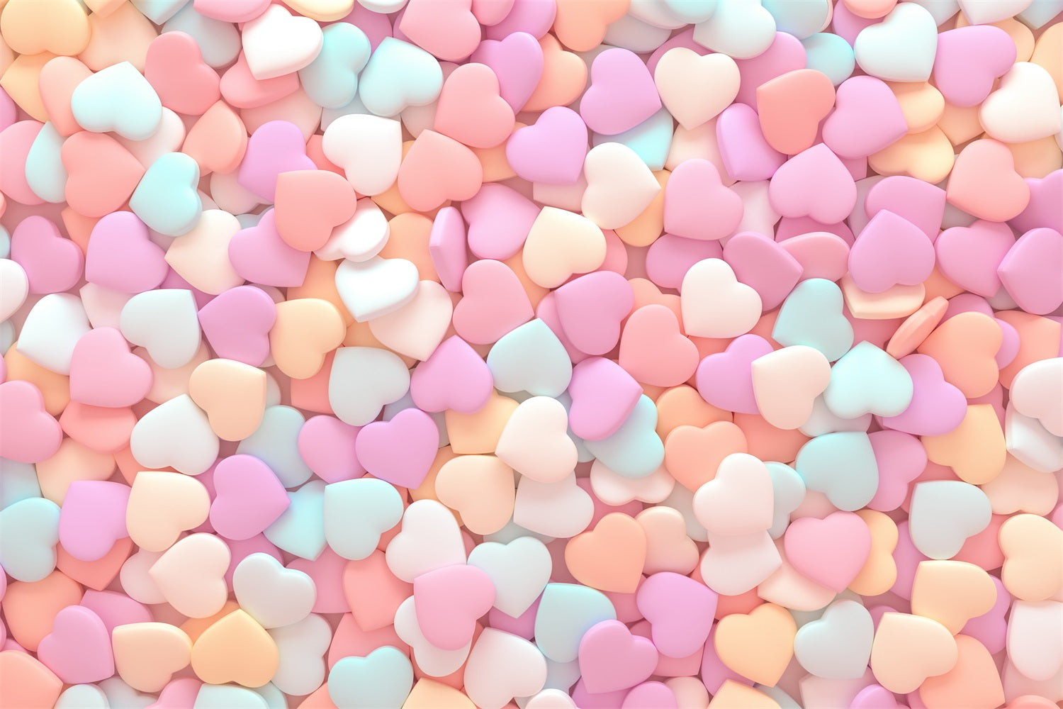 Valentine Backdrop Colorful Pastel Heart Festive Backdrop UK BRP1-97