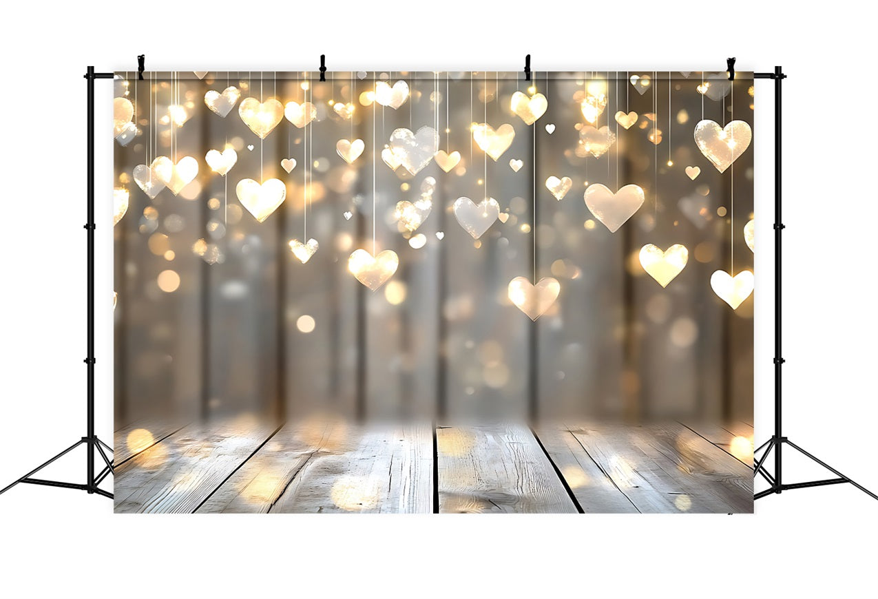 Valentine Photography Backdrop Soft Glow Golden Heart Backdrop UK BRP1-98