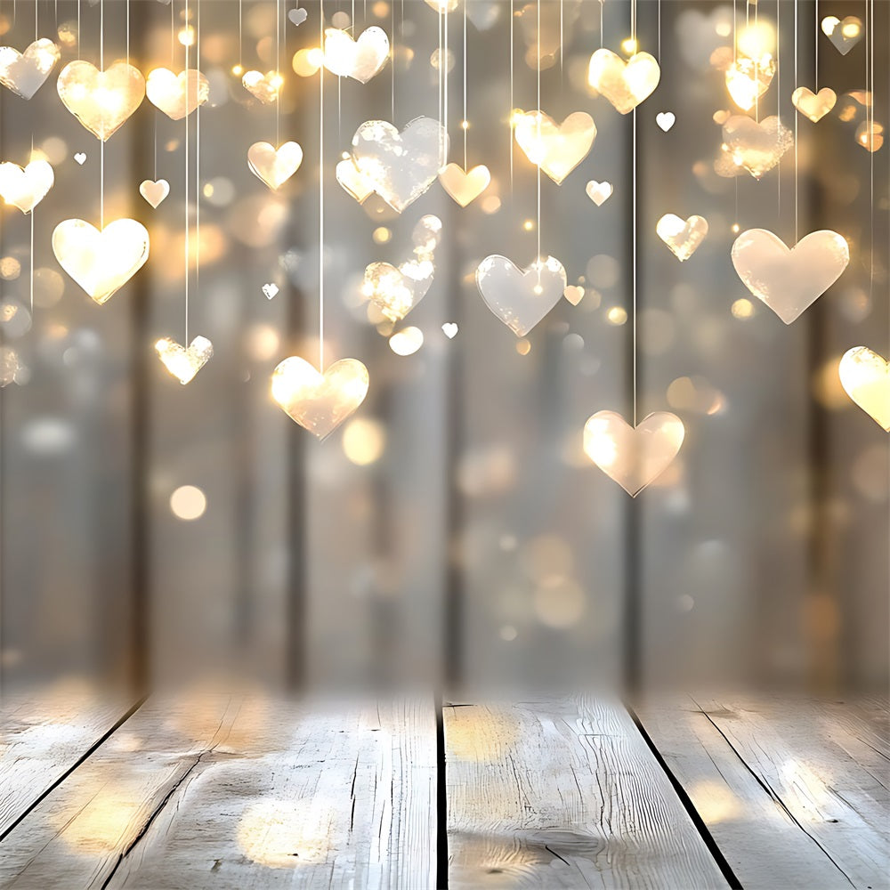 Valentine Photography Backdrop Soft Glow Golden Heart Backdrop UK BRP1-98