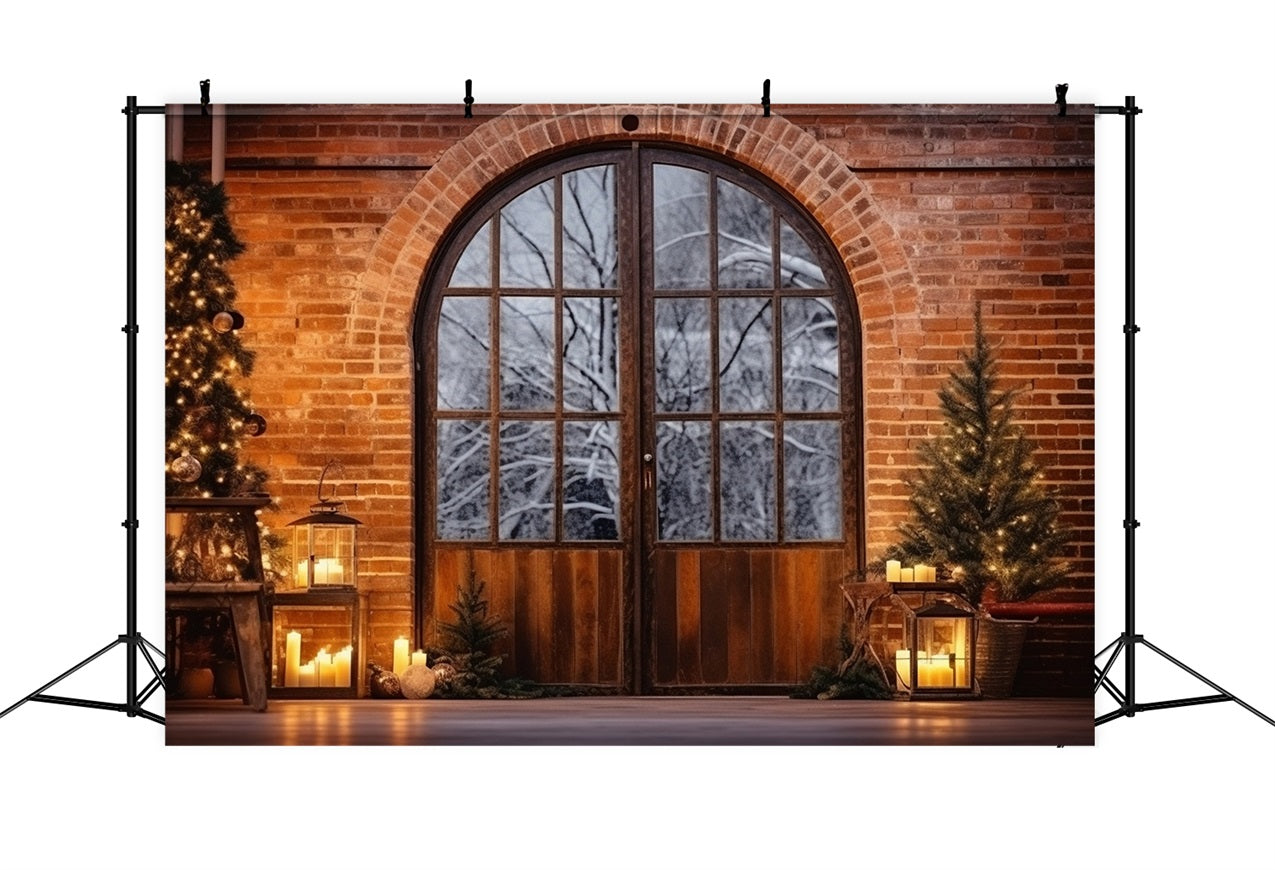 Christmas Backdrop Ideas Warm Entrance Glow Backdrop UK BRP10-135