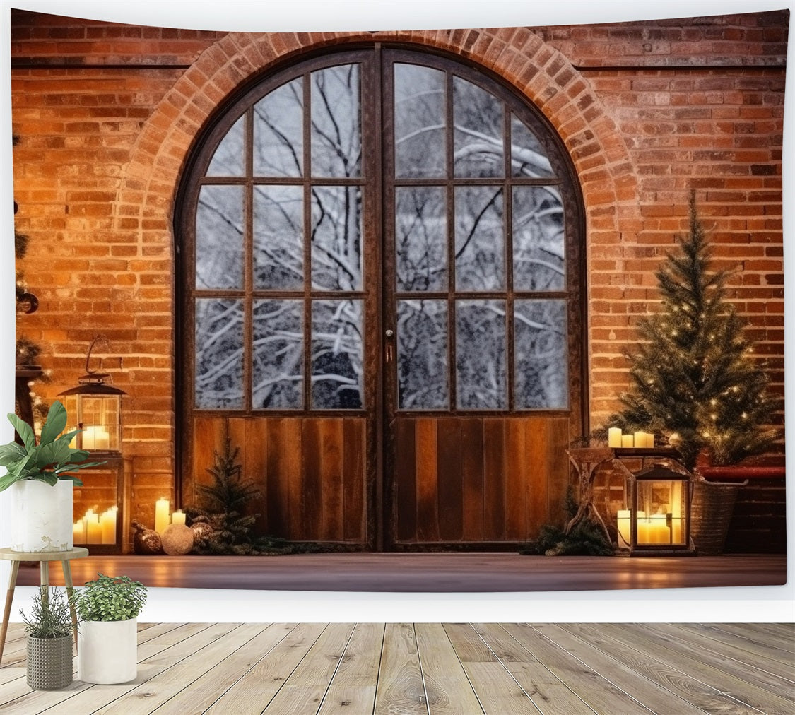 Christmas Backdrop Ideas Warm Entrance Glow Backdrop UK BRP10-135