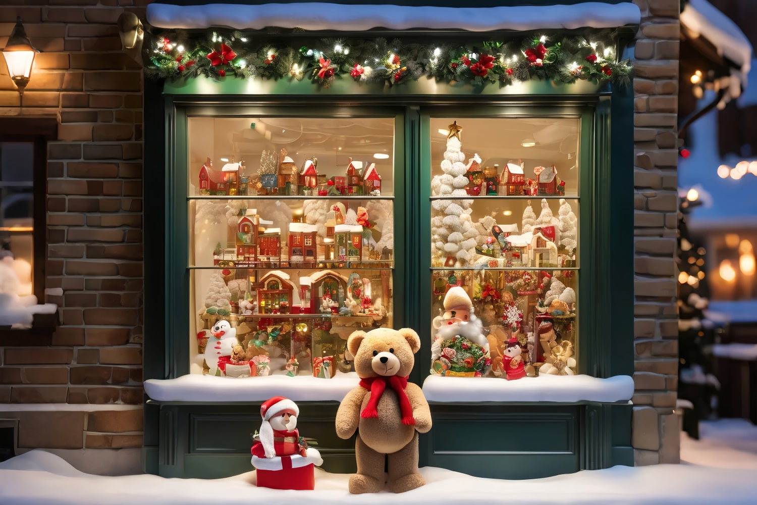 Photo Backdrop For Christmas Window Display Celebrations Backdrop UK BRP10-159