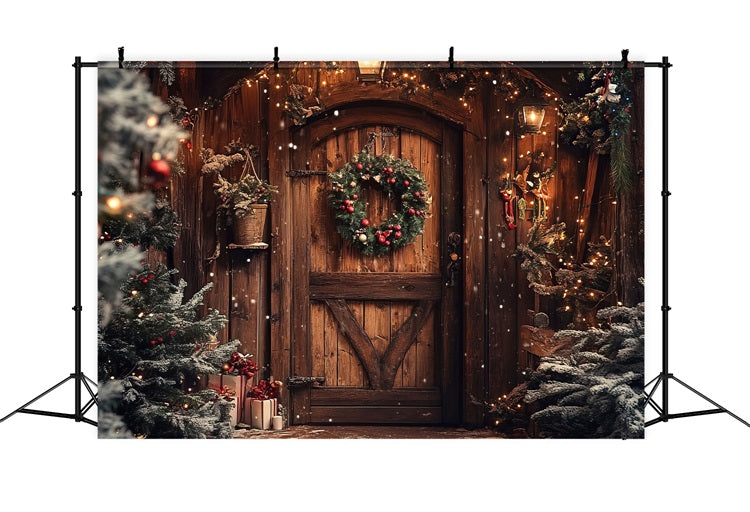 Winter Christmas Backdrop Door Decorations Backdrop UK BRP10-160