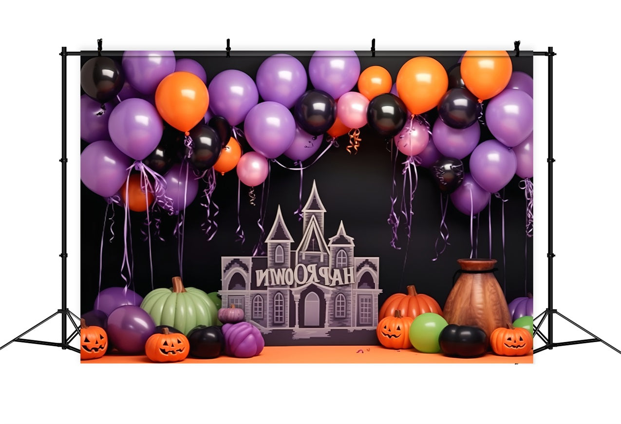 Backdrop Halloween Whimsical Halloween Celebration Scene Backdrop UK BRP10-175