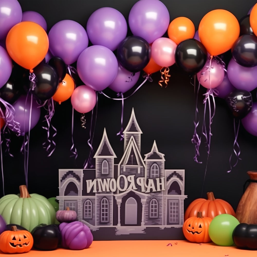 Backdrop Halloween Whimsical Halloween Celebration Scene Backdrop UK BRP10-175