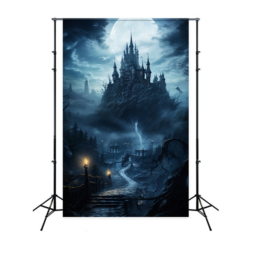 Backdrop Ideas For Halloween Gothic Castle Misty Mountain Backdrop UK BRP10-224