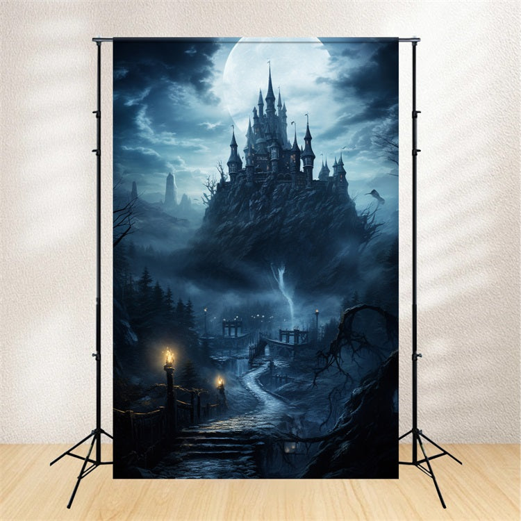 Backdrop Ideas For Halloween Gothic Castle Misty Mountain Backdrop UK BRP10-224