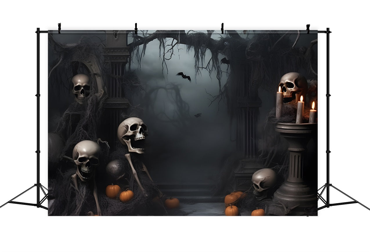 Halloween Backdrops Photography Skeletons Pumpkins Backdrop UK BRP10-230