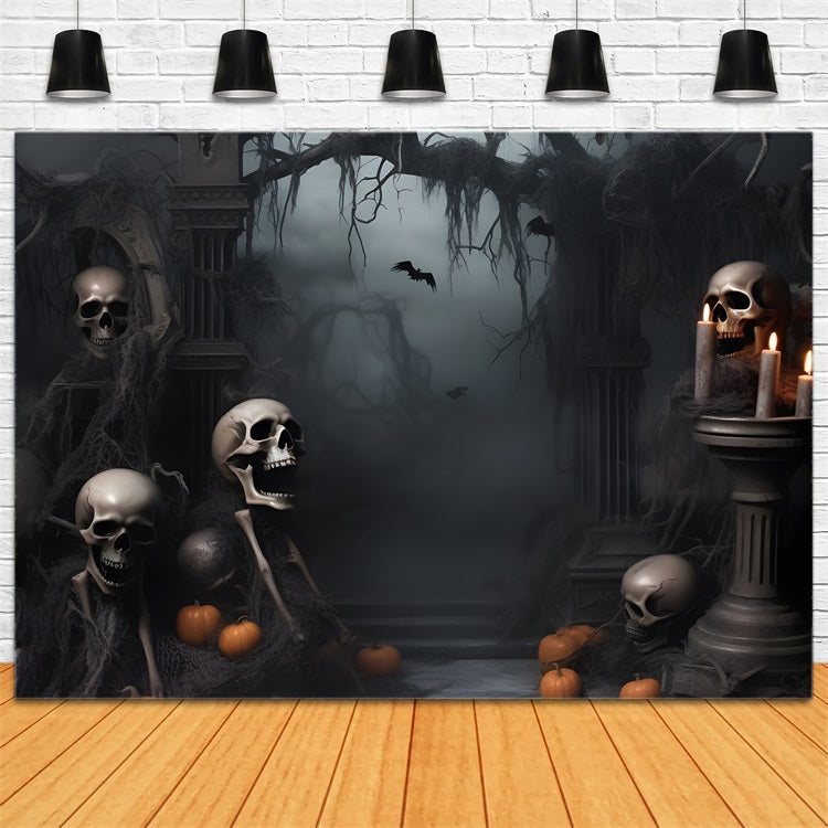 Halloween Backdrops Photography Skeletons Pumpkins Backdrop UK BRP10-230