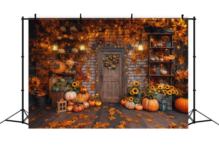 Fall Pictures Harvest Vibes Rustic Door Entrance Backdrop UK BRP10-249