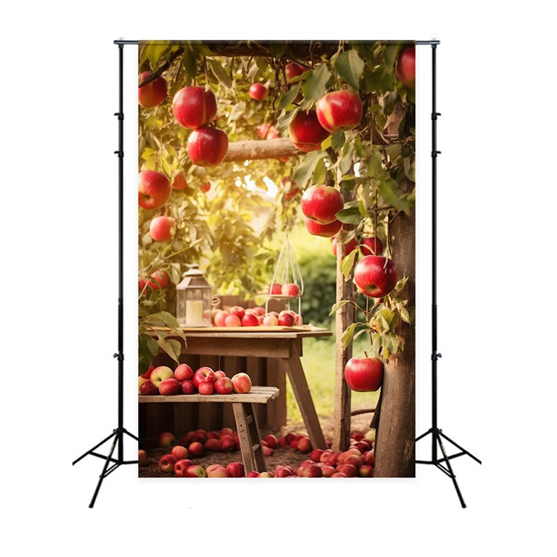 Fall Harvest Backdrop Orchard Apples Scene Backdrop UK BRP10-267